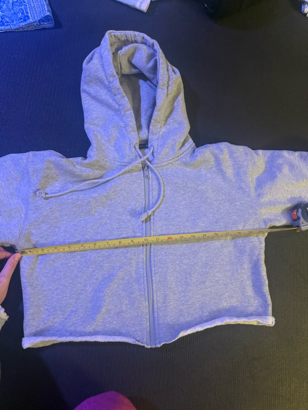 Brandy Melville Light Gray Zip-Up Hoodie - Picture 5 of 8